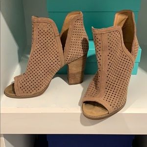 Lucky brand open toe booties